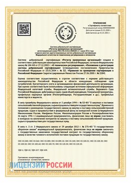 Приложение к сертификату для ИП Симферополь Сертификат СТО 03.080.02033720.1-2020